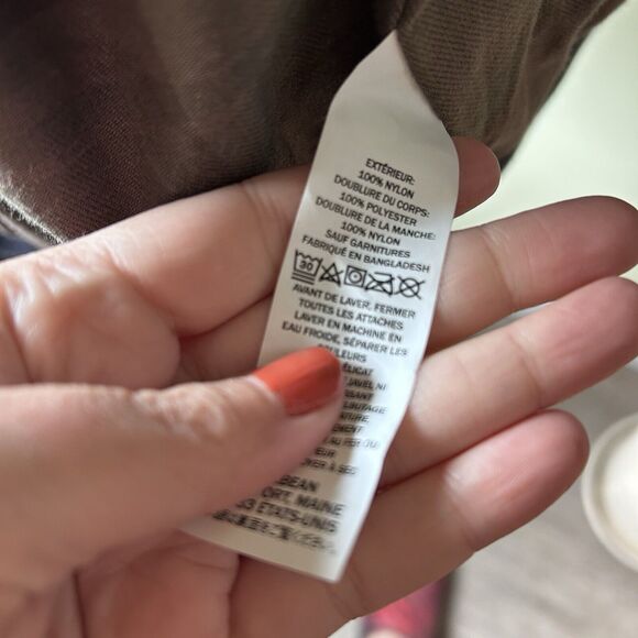 Vintage LL Bean Jacket Men Medium Blue Warm Up Fleece Lined Windbreaker Coat 90s - Picture 11 of 11